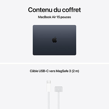 Apple MacBook Air M5 15 pouces (2026) Minuit 32 Go/512 Go (MDVH4FN/A-32GB) pas cher
