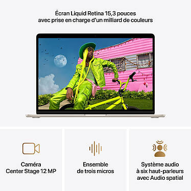 Avis Apple MacBook Air M5 15 pouces (2026) Lumière Stellaire 24 Go/1 To (MDVF4FN/A)