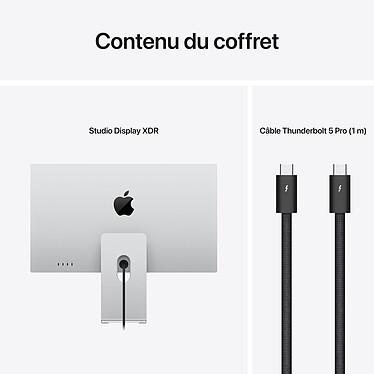 Apple 27" LED - Studio Display XDR - Verre standard - Support à inclinaison et hauteur réglables pas cher