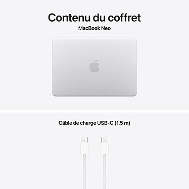 Apple MacBook Neo (2026) Argent 8 Go/256 Go (MHFA4FN/A) pas cher