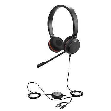 Jabra Evolve 30 II Stéréo Teams avec adaptateur USB-C/A