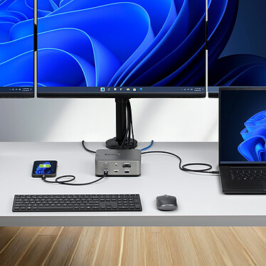 StarTech.com Station d'accueil Thunderbolt 5/USB-C double affichage 8K 60 Hz avec Power Delivery 140 W pas cher