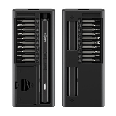 Goobay Tournevis électrique avec coffret de 20 embouts de précision pas cher
