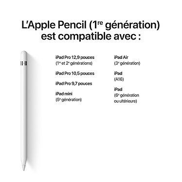 Avis Apple Pencil 1re génération (MYQW3ZM/A)