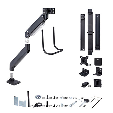 StarTech.com Support de bureau articulé à barre transversale pour 3 écrans LCD jusqu'à 27" pas cher