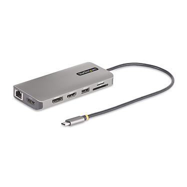 Avis StarTech.com Adaptateur multiport AV USB-C avec Display Port et HDMI 4K - Hub USB 4 ports, Lecteur de carte SD et PD