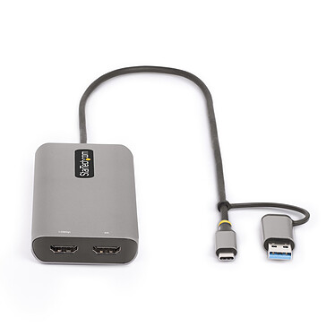 Avis StarTech.com Adaptateur multiport USB-C avec Dual HDMI - Hub USB 3 ports (167B)