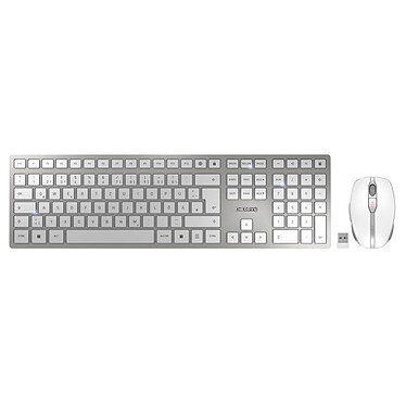 Cherry DW 9100 Slim Blanc/Argent