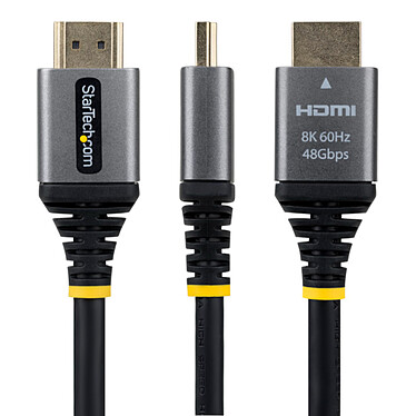 Avis StarTech.com Câble HDMI 2.1 haut débit certifié 48Gbps 8K 60Hz / 4K 120 Hz de 0.3 m