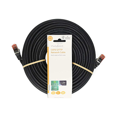 Avis Nedis Câble RJ45 catégorie 6 S/FTP 30 m (Noir)