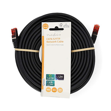 Avis Nedis Câble RJ45 catégorie 6 S/FTP 20 m (Noir)