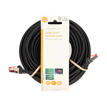 Avis Nedis Câble RJ45 catégorie 6 S/FTP 15 m (Noir)