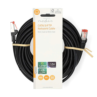 Avis Nedis Câble RJ45 catégorie 6 S/FTP 10 m (Noir)