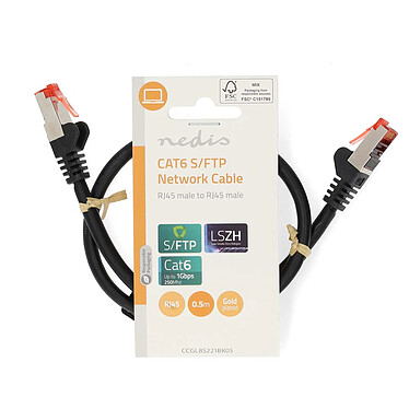 Acheter Nedis Câble RJ45 catégorie 6 S/FTP 0.5 m (Noir)