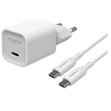 Mophie USB-C GaN Wall Adapter 20W + Câble liasse
