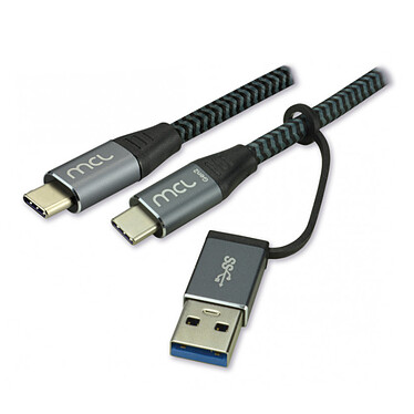 MCL Câble 2-en-1 USB-C 3.1 vers USB-C / USB-A (2 m)