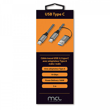 Acheter MCL Câble 2-en-1 USB-C 3.1 vers USB-C / USB-A (2 m)