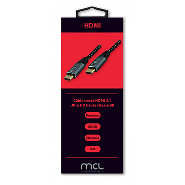 Avis MCL cordon HDMI 2.1 compatible 8K (2 mètres)