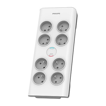 Philips multiprise parasurtenseur (8 prises secteur)