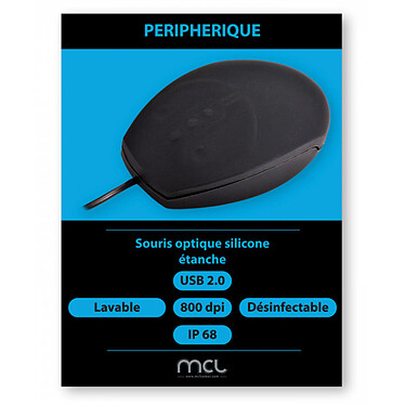 Acheter Souris optique silicone IP68 (Noir)
