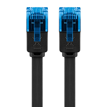 Avis Goobay Câble RJ45 Plat Cat 6a U/UTP 0.5 m (Noir)