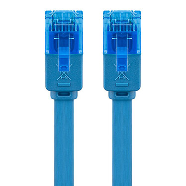 Avis Goobay Câble RJ45 Plat Cat 6a U/UTP 0.5 m (Bleu)