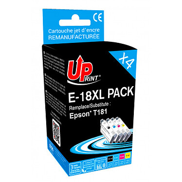 UPrint E-18XL Pack de 4 Cartouches compatibles Epson T181 (CMJN)