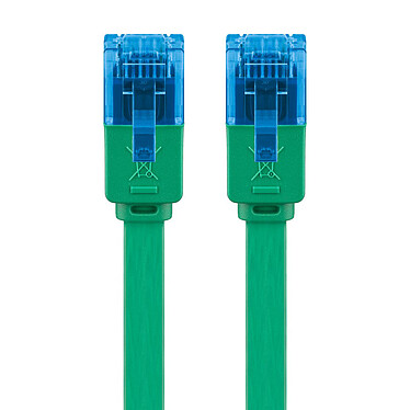 Avis Goobay Câble RJ45 Plat Cat 6a U/UTP 1 m (Vert)