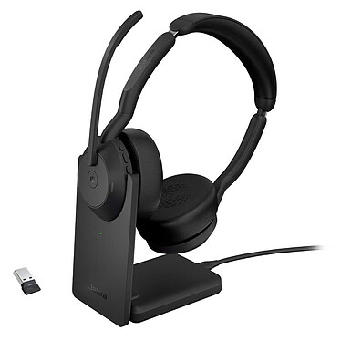 Jabra Evolve2 55 Link390a MS Stéréo avec base de chargement (USB-A)