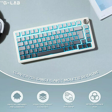 Avis The G-Lab Keyz Elite 300 (Gris/Blanc)