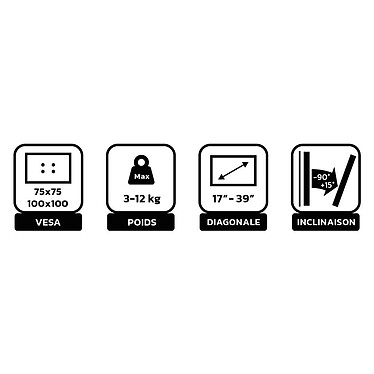INOVU PREMIUM MOUNT LT10 Noir - Support bureau pour 1 écran pas cher
