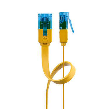 Goobay Câble RJ45 Plat Cat 6a U/UTP 0.5 m (Jaune)