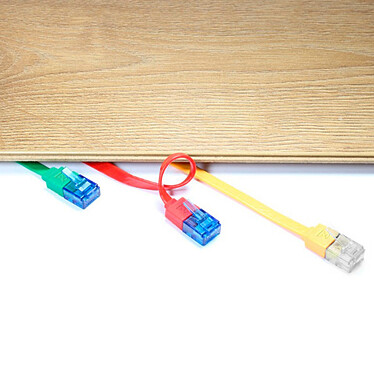 Goobay Câble RJ45 Plat Cat 6a U/UTP 0.5 m (Jaune) pas cher