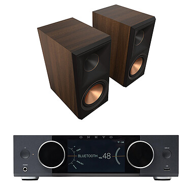 Onkyo Muse Y-40 Noir + Klipsch RP-600M II Noyer