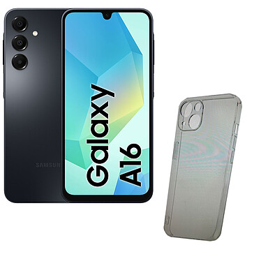 Samsung Galaxy A16 Noir (4 Go / 128 Go) + Akashi Coque Transparente OFFERTE !