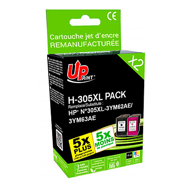 UPrint Pack de 2 cartouches compatibles HP 305XL (Noir/Couleur)