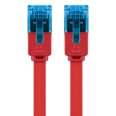Avis Goobay Câble RJ45 Plat Cat 6a U/UTP 2 m (Rouge)