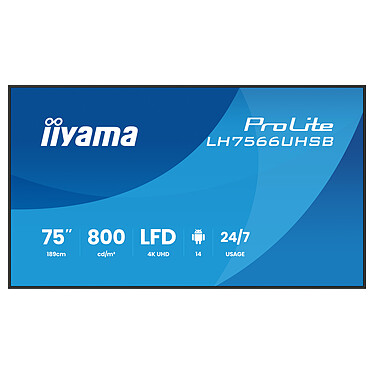 iiyama 75" LED - ProLite LH7566UHSB-B1AG