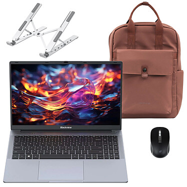 Blackview AceBook 6 R3 3300U 16/512 + Souris sans fil INOVU AT200M + Support pliable INOVU INSUTR16 + Sac à dos INOVU Blush Marron