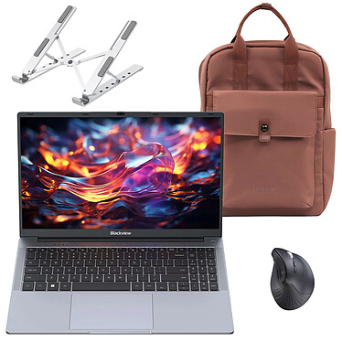 Blackview AceBook 6 R3 3300U 16/512 + Souris sans fil INOVU EG200M + Support pliable INOVU INSUTR16 + Sac à dos INOVU Blush Marron