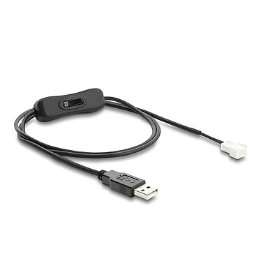 DeLock Câble USB 2.0 Type-A mâle vers connecteur 3 broches mâle avec interrupteur - 1 m