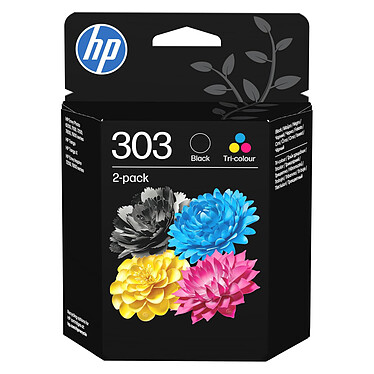 HP 303 (3YM92AE-LS1) - Pack de 2 cartouches d'encre Noir/3 Couleurs