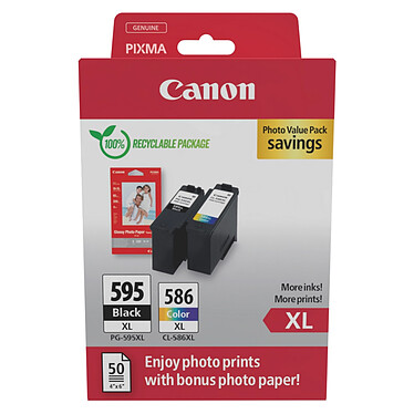 Canon PG-595XL + CL-586XL - Multipack (Noir et Couleur)