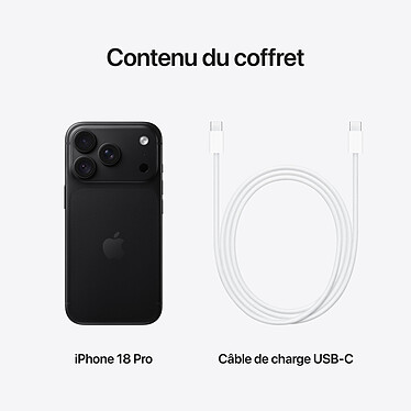 Apple iPhone 18 Pro 256 Go Noir pas cher