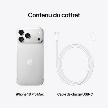 Apple iPhone 18 Pro Max 256 Go Argent pas cher