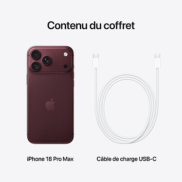 Apple iPhone 18 Pro Max 256 Go Bordeaux pas cher