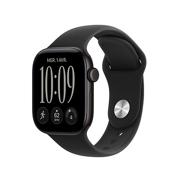 Apple Watch Series 12 GPS 42 mm Aluminium Noir Bracelet Sport Noir M/L