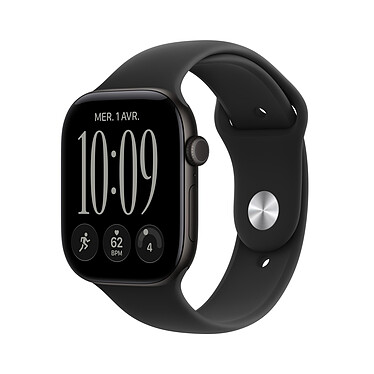 Apple Watch Series 12 GPS 46 mm Aluminium Noir Bracelet Sport Noir M/L