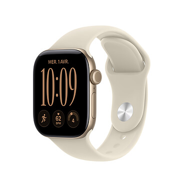Apple Watch Series 12 GPS + Cellular 42 mm Aluminium Or clair Bracelet Sport Sable M/L