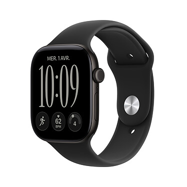 Apple Watch Series 12 GPS + Cellular 46 mm Aluminium Noir Bracelet Sport Noir M/L